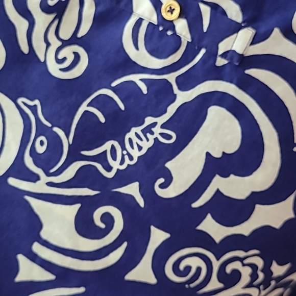Lilly Pulitzer pullover shirt dress Sz XS Seahorse Beachy Vacation Resort - Picture 9 of 9